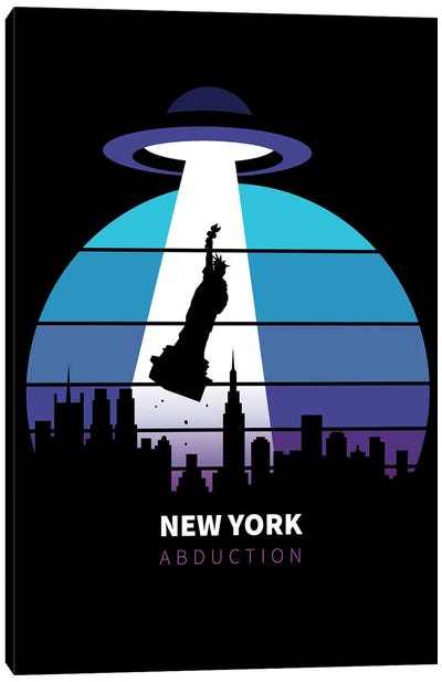 Abduction Of The Statue Of Liberty Canvas Art Print - UFO Art