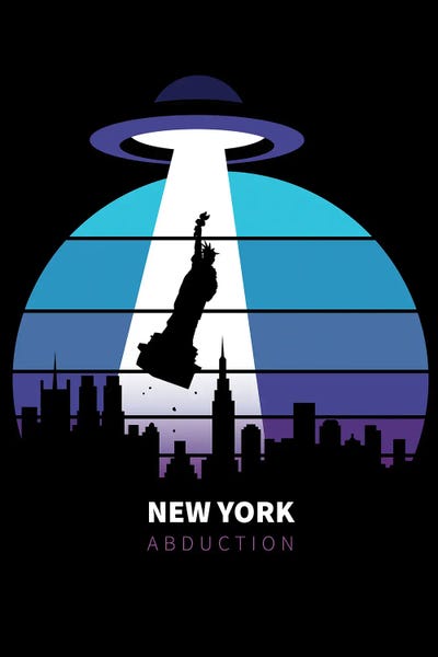 UFOs: Abduction Of The Statue Of Liberty by Alberto Perez