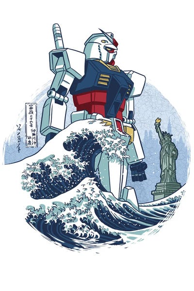 Gun Robot Wave by Alberto Perez canvas print