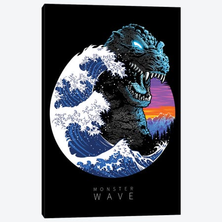 God Monster Wave Canvas Print #APZ398} by Alberto Perez Art Print