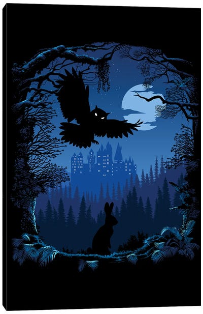 Magic Castle Owl Canvas Art Print - Alberto Perez