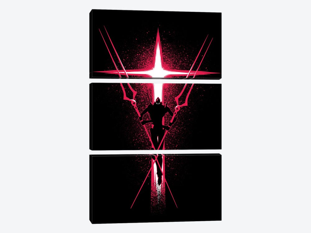Eva With Double Spear by Alberto Perez 3-piece Canvas Wall Art