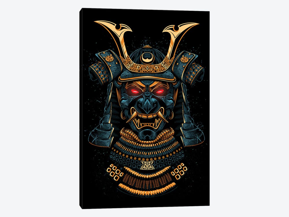 Golden Samurai Mask by Alberto Perez 1-piece Canvas Print