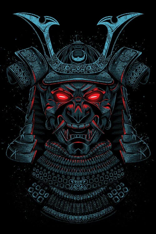 Samurai Red Eyes by Alberto Perez wall art