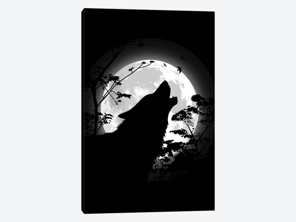 Howling Wolf Under The Moon by Alberto Perez 1-piece Art Print