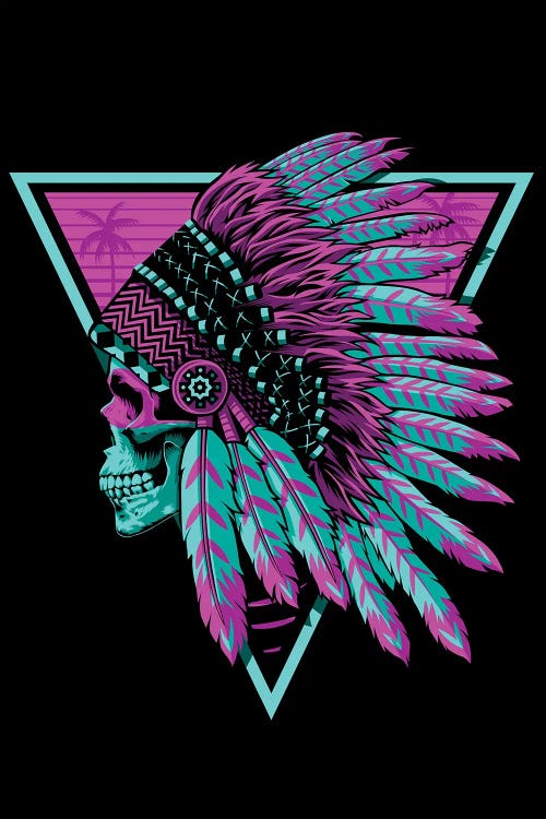 Retro Indian Skull