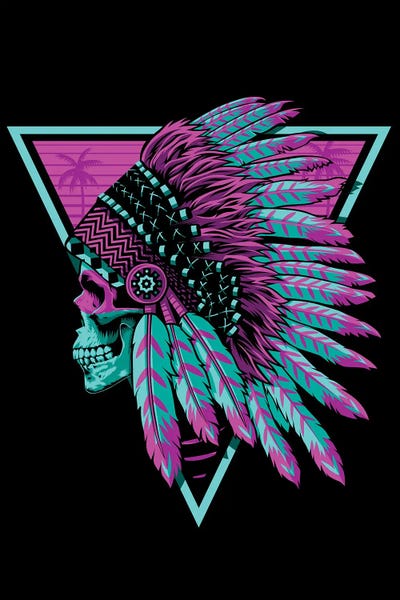 Tattoo Parlor: Retro Indian Skull by Alberto Perez