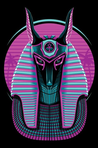 Retro Egyptian Pharaoh by Alberto Perez art print
