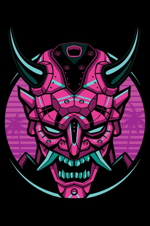 Retro Samurai Mechanic by Alberto Perez wall art