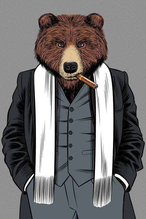 Gangster Grizzly by Alberto Perez wall art