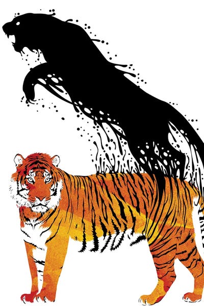 Ink Tiger by Alberto Perez art print