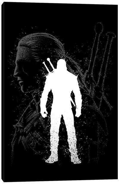 Inking Sorcerer Canvas Art Print - The Witcher