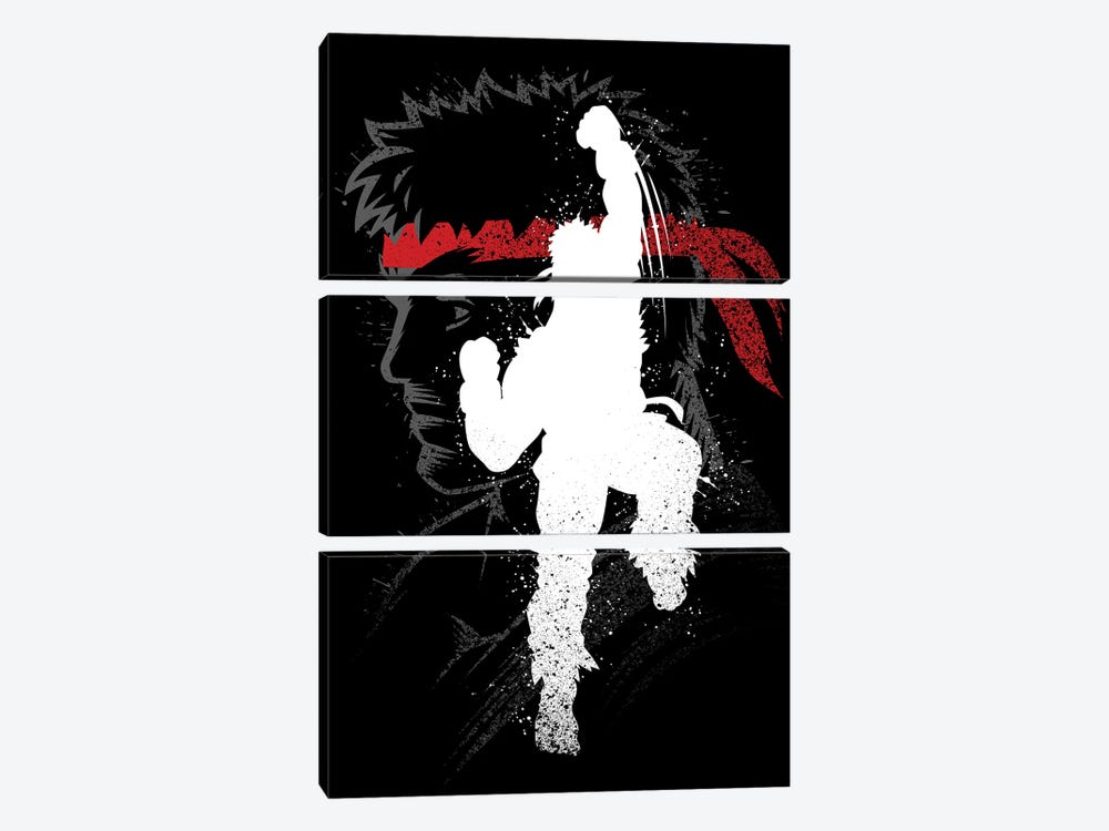 Inking Fighter by Alberto Perez 3-piece Canvas Print