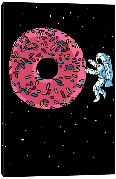 Galactic Donut Canvas Art Print - Alberto Perez