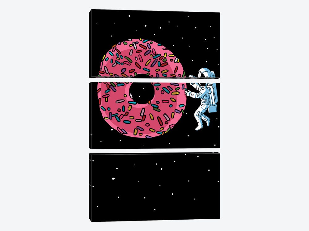 Galactic Donut by Alberto Perez 3-piece Canvas Art