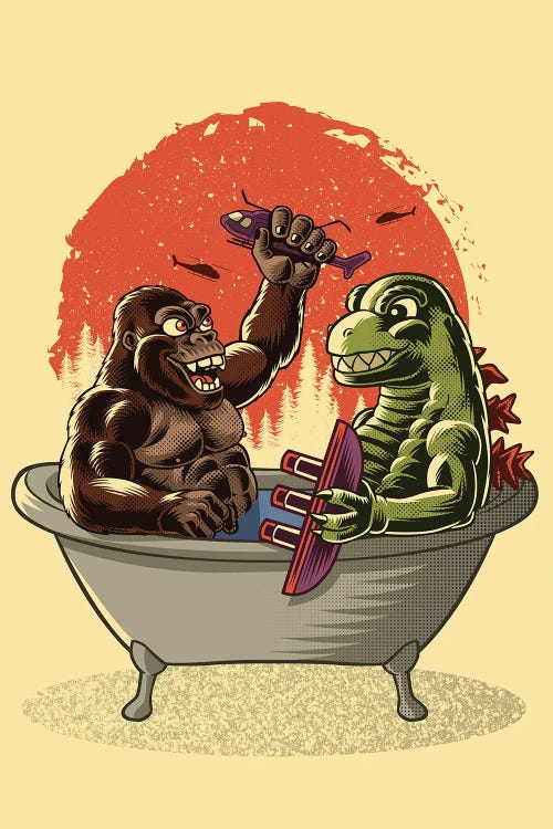 Monster Bath by Alberto Perez wall art