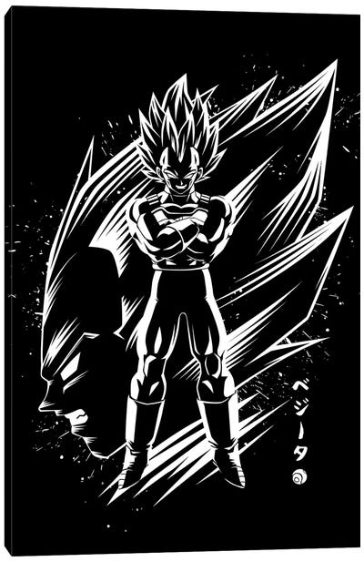 Super Inking Prince Canvas Art Print - Dragon Ball Z