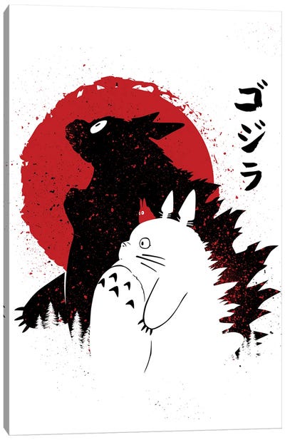 Totozilla Canvas Art Print - Totoro