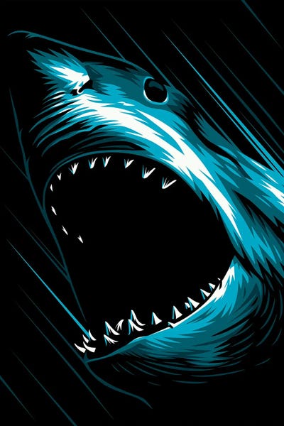 Shark Attack by Alberto Perez framed wall art