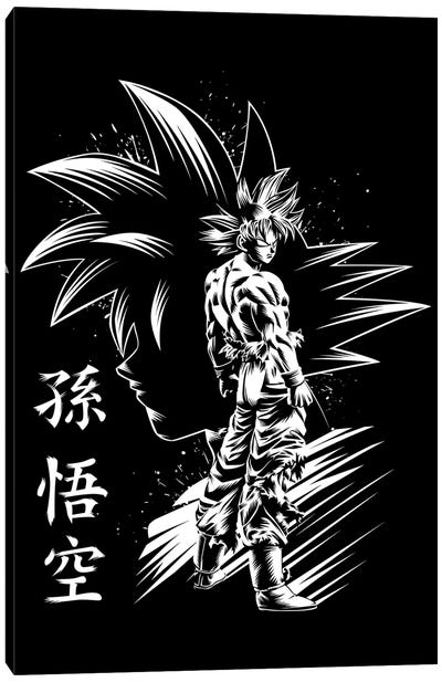 Ultra Kanji Instinct Canvas Art Print - Dragon Ball Z