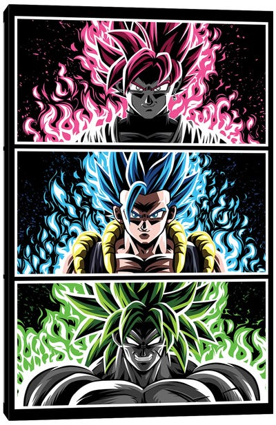 Super Colors Canvas Art Print - Dragon Ball Z