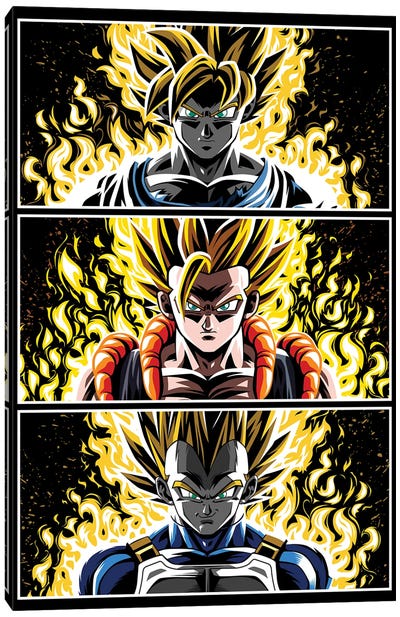 Fire Fusion Canvas Art Print - Goku