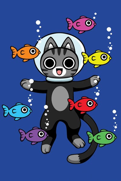 Alberto Perez: Cat Diving by Alberto Perez