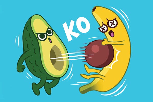 Alberto Perez: Avocado Vs Banana by Alberto Perez