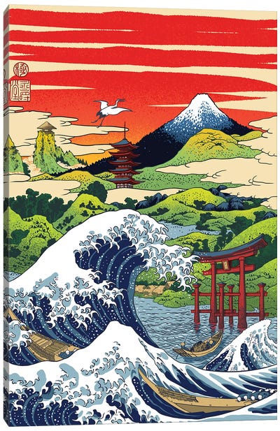 I Remember In Japan Canvas Art Print - The Great Wave Reimagined
