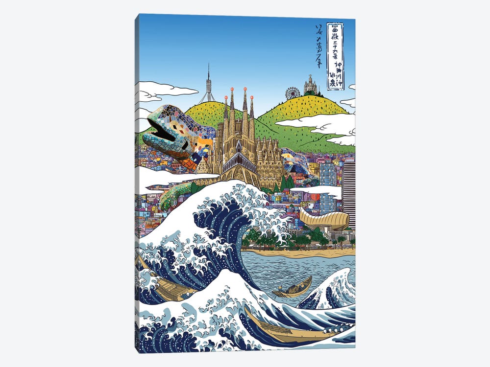 The Great Wave Of Barcelona by Alberto Perez 1-piece Canvas Print