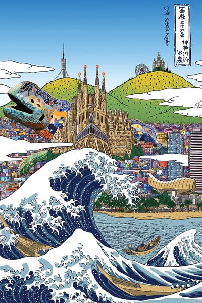 Alberto Perez: The Great Wave Of Barcelona by Alberto Perez