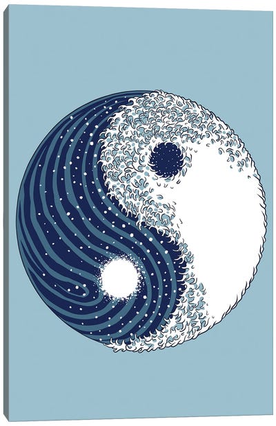 Yin Yang Great Wave Canvas Art Print - The Great Wave Reimagined