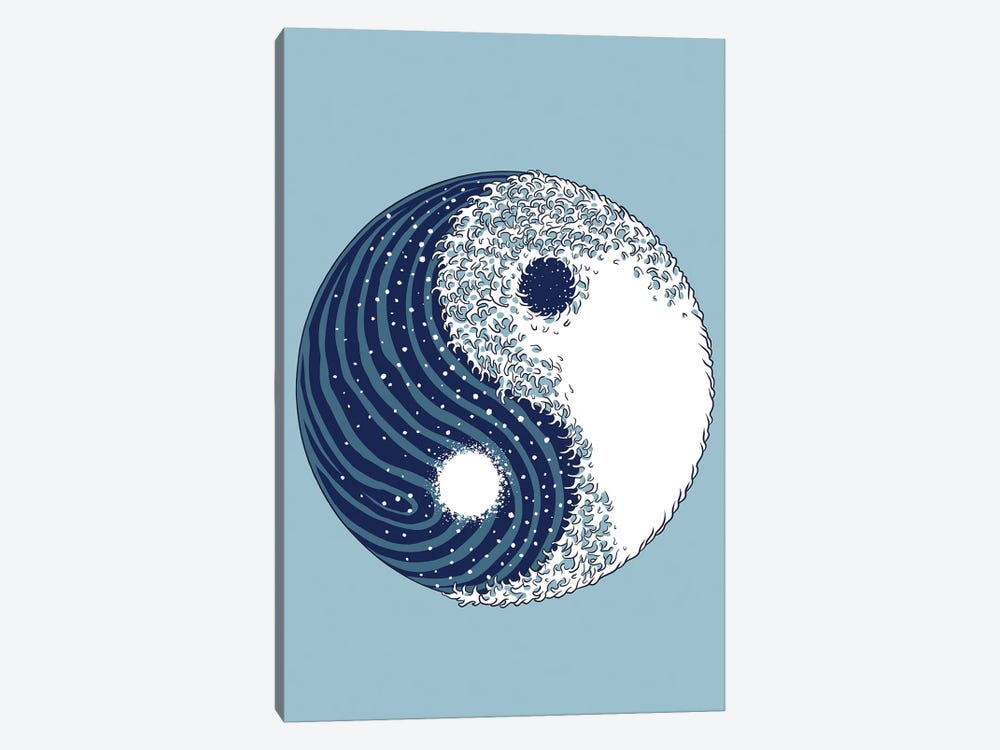 Yin Yang Great Wave by Alberto Perez 1-piece Canvas Artwork
