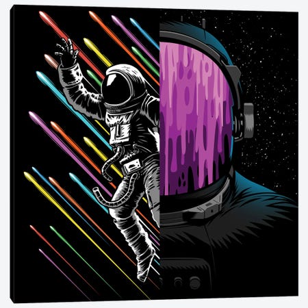 Double Galactic Image Astronauts Canvas Print #APZ551} by Alberto Perez Canvas Art Print