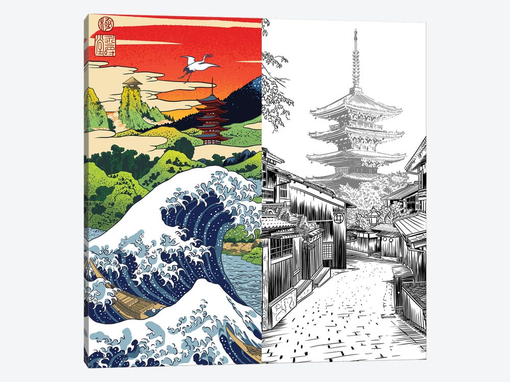 Japanese Double Image by Alberto Perez 1-piece Canvas Wall Art