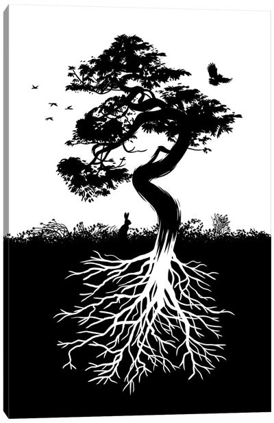 Nature Tree With Roots Canvas Art Print