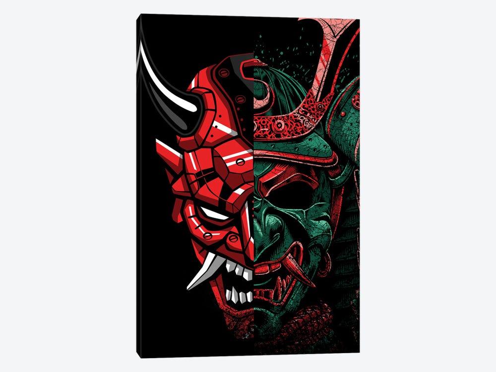 Double Samurai Mask by Alberto Perez 1-piece Art Print