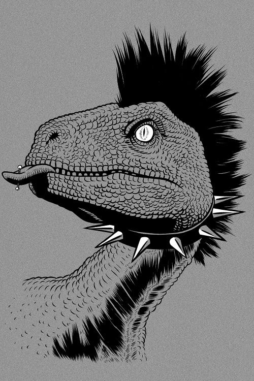 Crested Punk Velociraptor