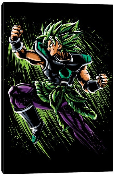 Legendary Green Attack Canvas Art Print - Dragon Ball Z