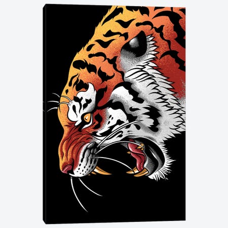 Tiger Tattoo Canvas Print #APZ560} by Alberto Perez Canvas Wall Art