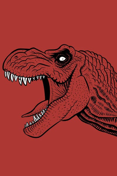 T-Rex Tattoo by Alberto Perez framed wall art