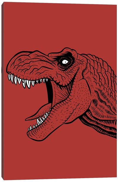 T-Rex Tattoo Canvas Art Print - Tyrannosaurus Rex Art