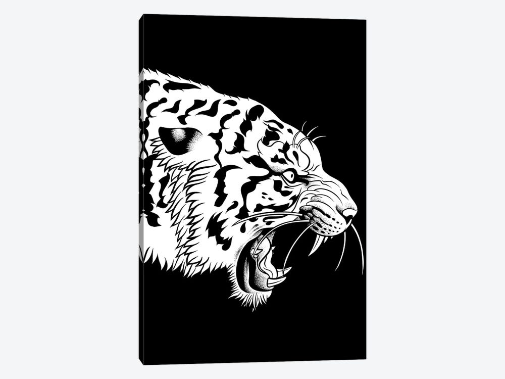 Angry Tiger With India Ink by Alberto Perez 1-piece Art Print