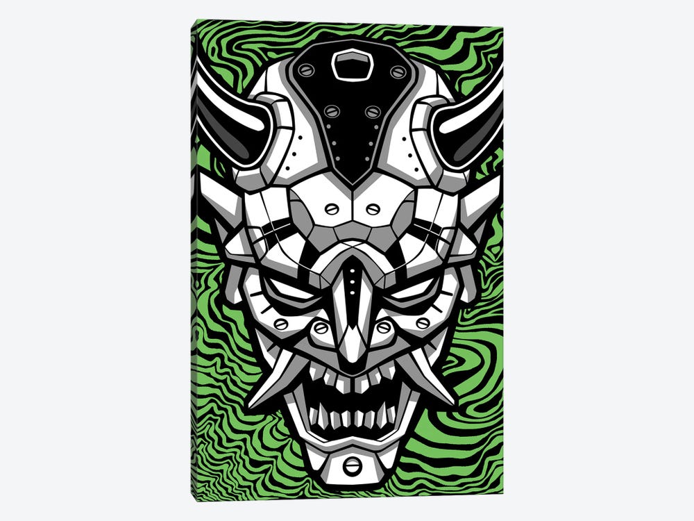 Samurai Demon Mask by Alberto Perez 1-piece Art Print
