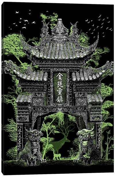Chinese Temple Gate Canvas Art Print - Gate Art