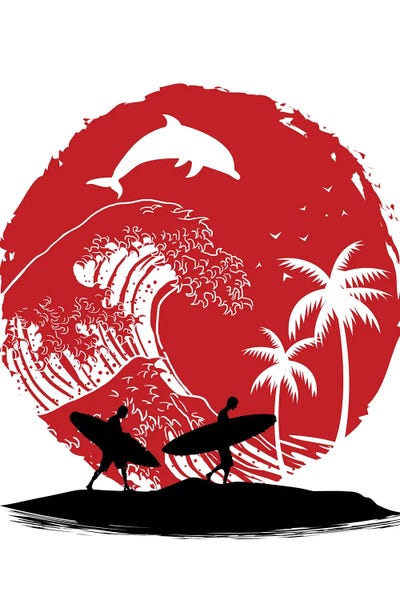 Dolphins: Surfing The Big Wave by Alberto Perez