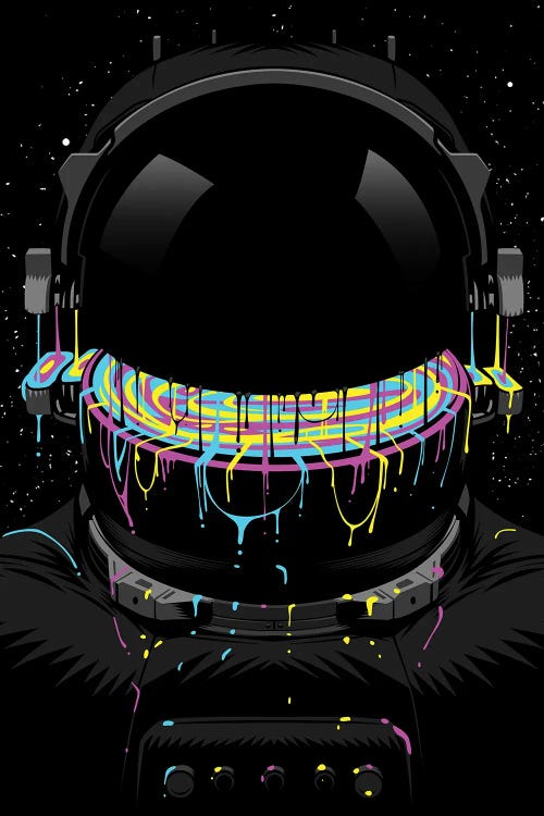 Astronaut With Colorful Paint