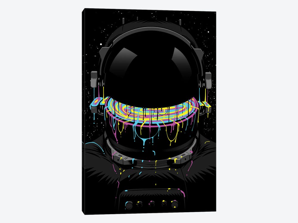 Astronaut With Colorful Paint 1-piece Art Print