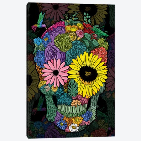 Flower Skull Canvas Print #APZ590} by Alberto Perez Art Print