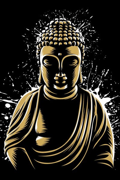 Golden Buddha by Alberto Perez multi panel art